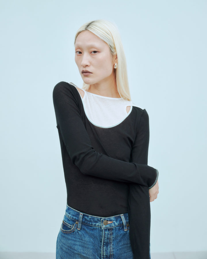 SHEER LAYERED RIB TOPS