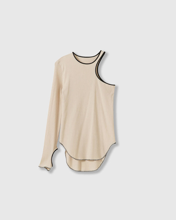 ONE SHOULDER TERECO RIB TOPS