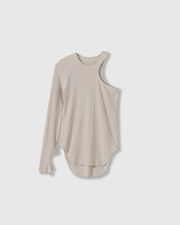 ONE SHOULDER TERECO RIB TOPS
