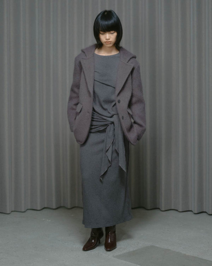 MOHAIR HOODIE JACKET