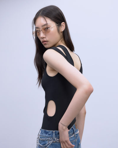 NOTCH DESIGN TWO-WAY TANK TOP