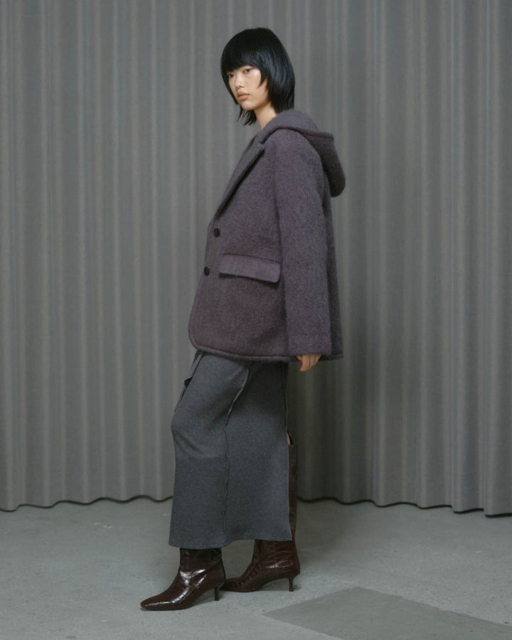 MOHAIR HOODIE JACKET