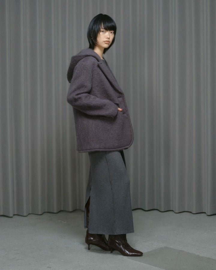 MOHAIR HOODIE JACKET