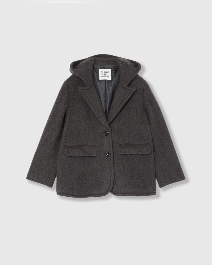 MOHAIR HOODIE JACKET