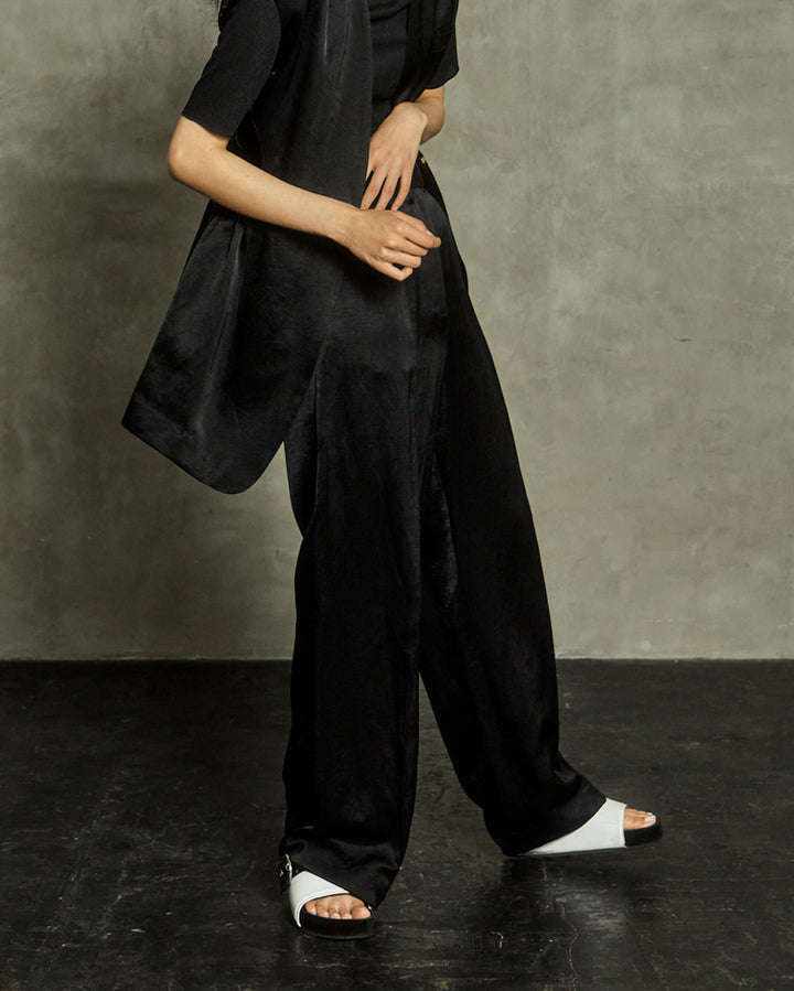 TRIACETATE LINEN WIDE PANTS