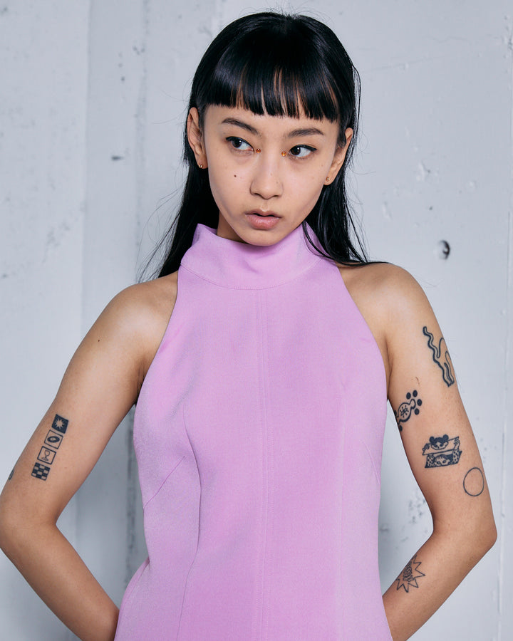 DOUBLE CLOTH  HALTER NECK BLOUSE