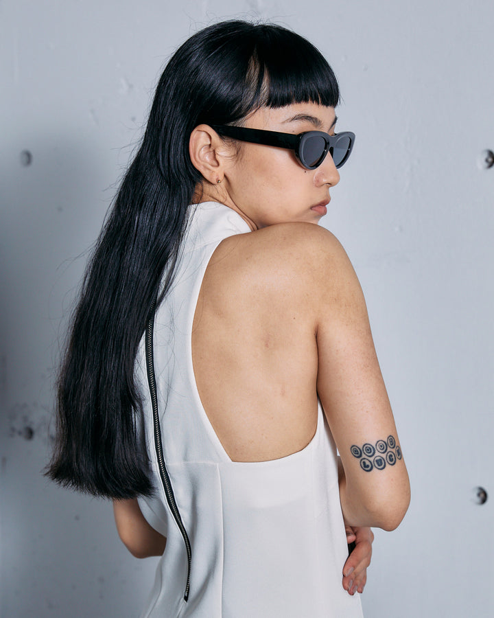 DOUBLE CLOTH  HALTER NECK BLOUSE