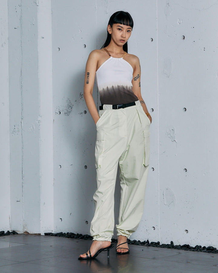 earth+-ing  HALTER NECK CHAIN STRAP TOPS 「泥染め」