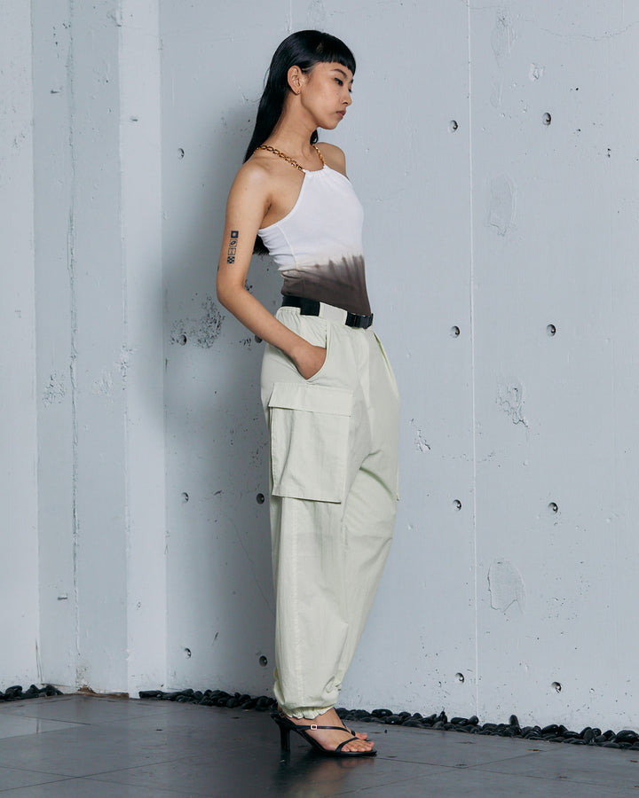 earth+-ing  HALTER NECK CHAIN STRAP TOPS 「泥染め」