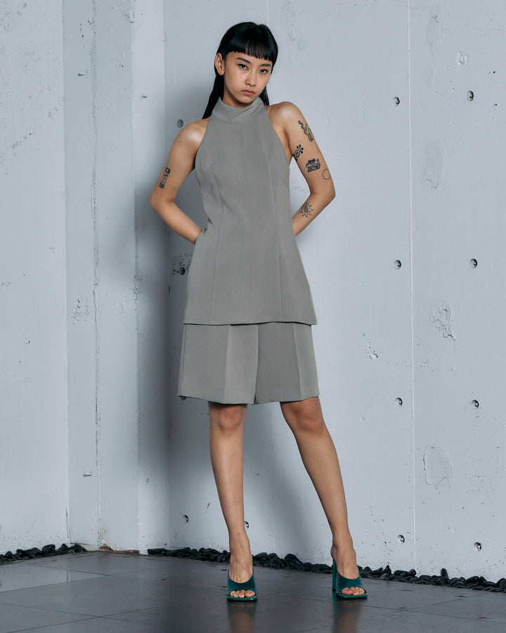 DOUBLE CLOTH  HALTER NECK BLOUSE