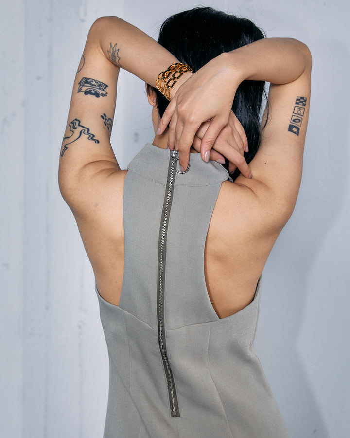 DOUBLE CLOTH  HALTER NECK BLOUSE