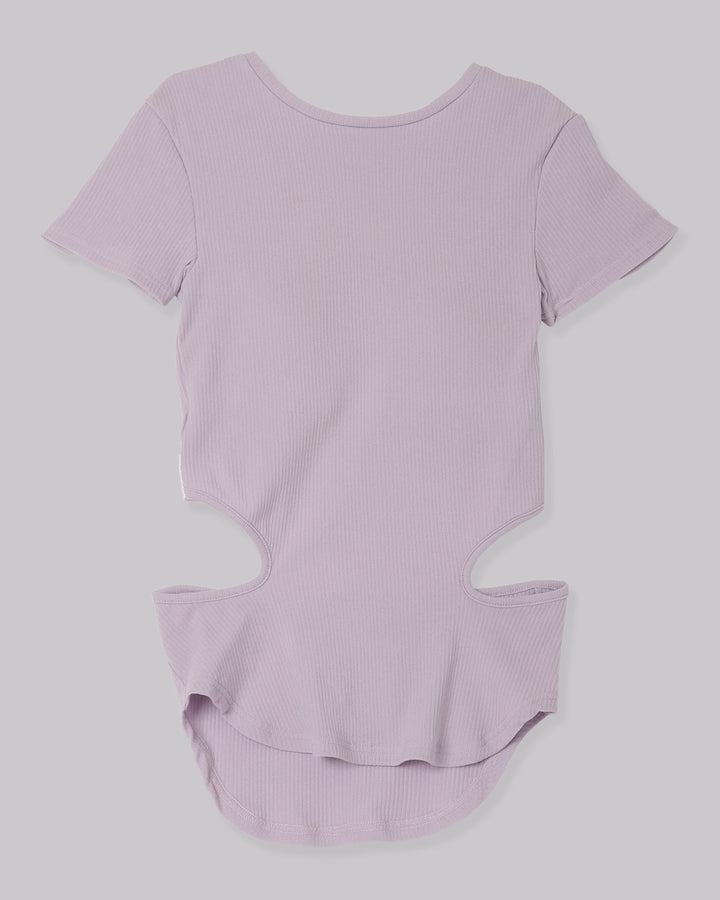 TERECO RIB BACK OPEN T-SHIRT