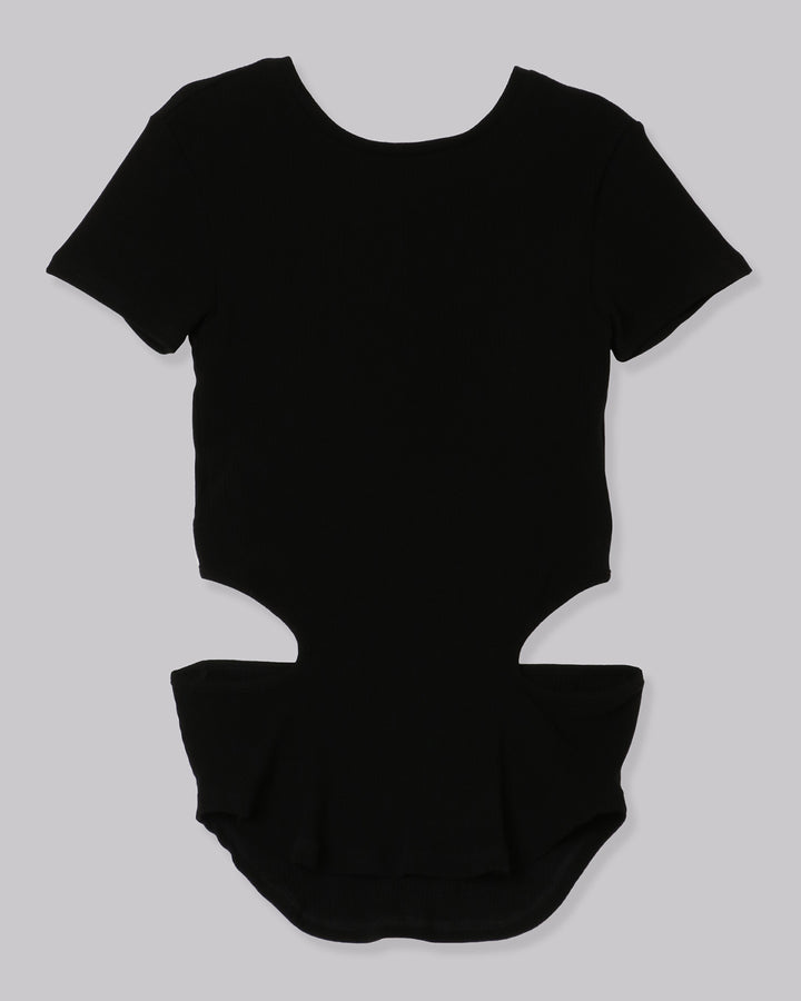 TERECO RIB BACK OPEN T-SHIRT