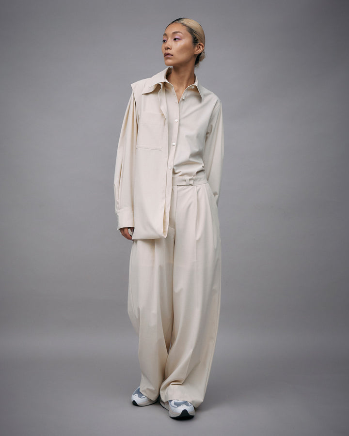 T/R ASYMMETRY LAYERED 2WAY SHIRT