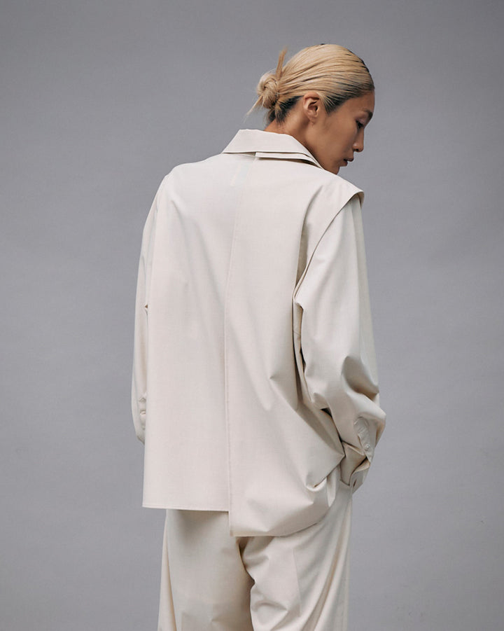 T/R ASYMMETRY LAYERED 2WAY SHIRT