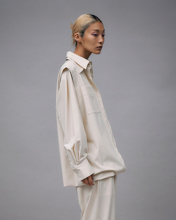 T/R ASYMMETRY LAYERED 2WAY SHIRT