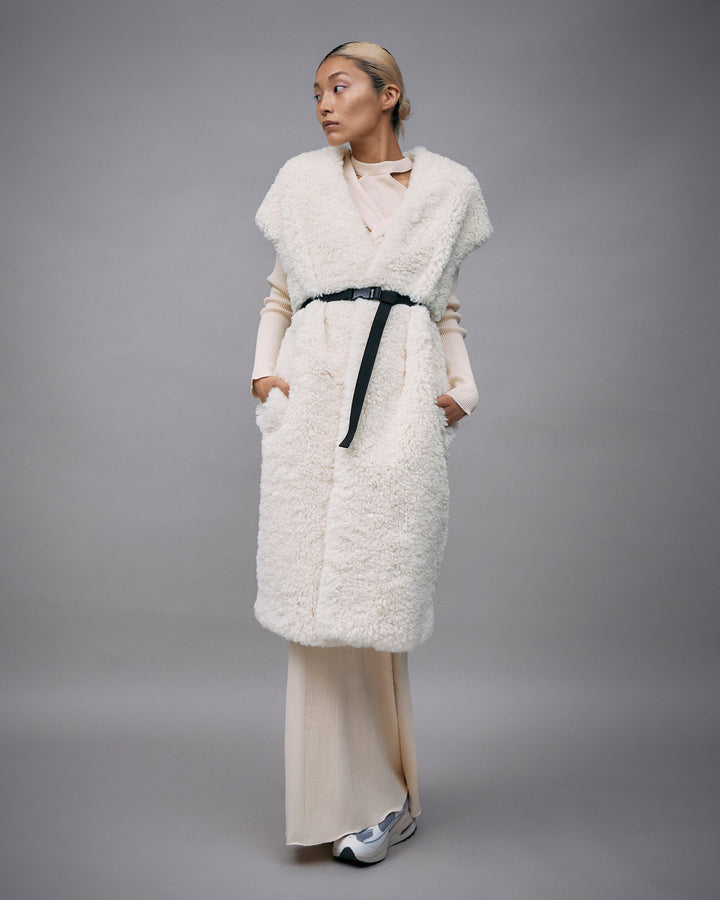 ECO SHEEP FUR LONG GILET