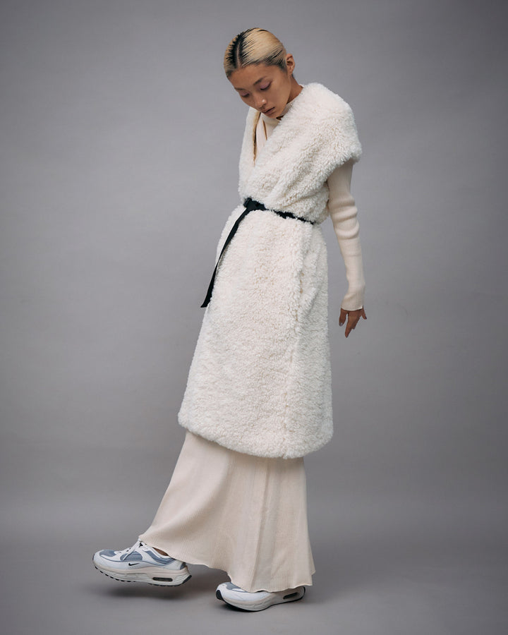 ECO SHEEP FUR LONG GILET