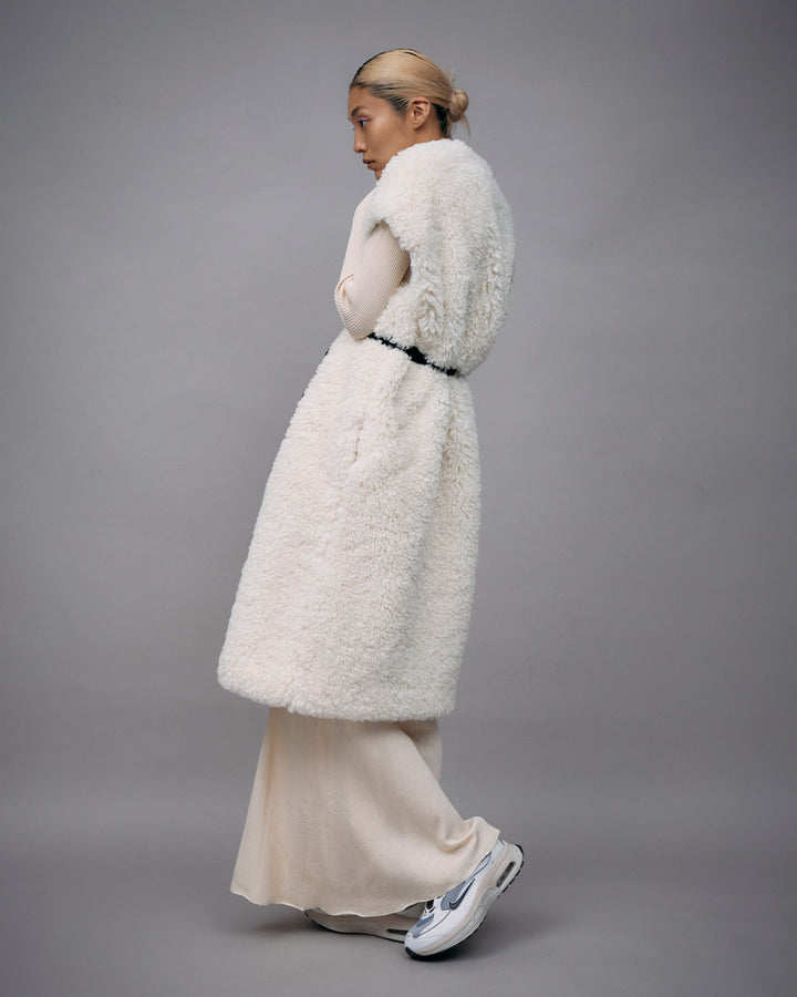 ECO SHEEP FUR LONG GILET