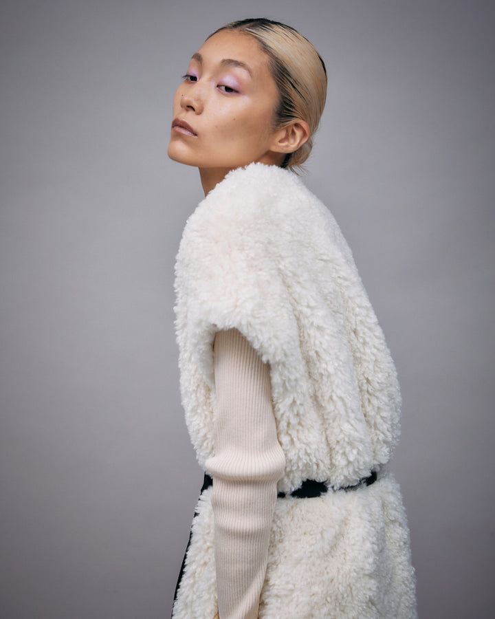 ECO SHEEP FUR LONG GILET