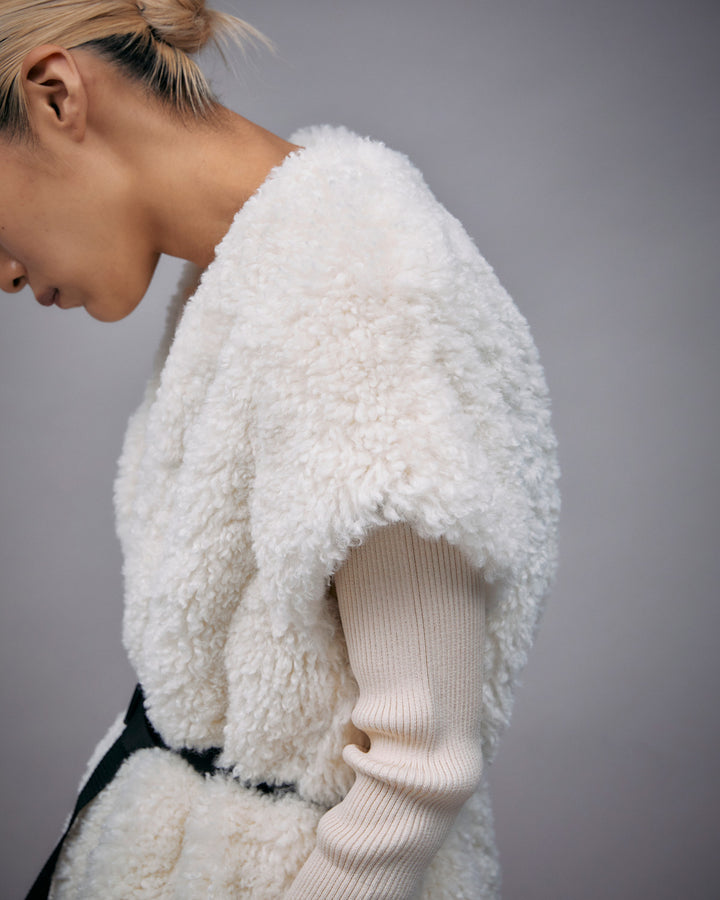 ECO SHEEP FUR LONG GILET