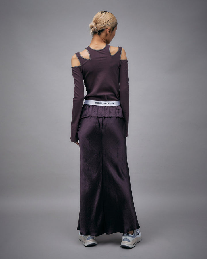 ACETATE SATIN MAXI SKIRT