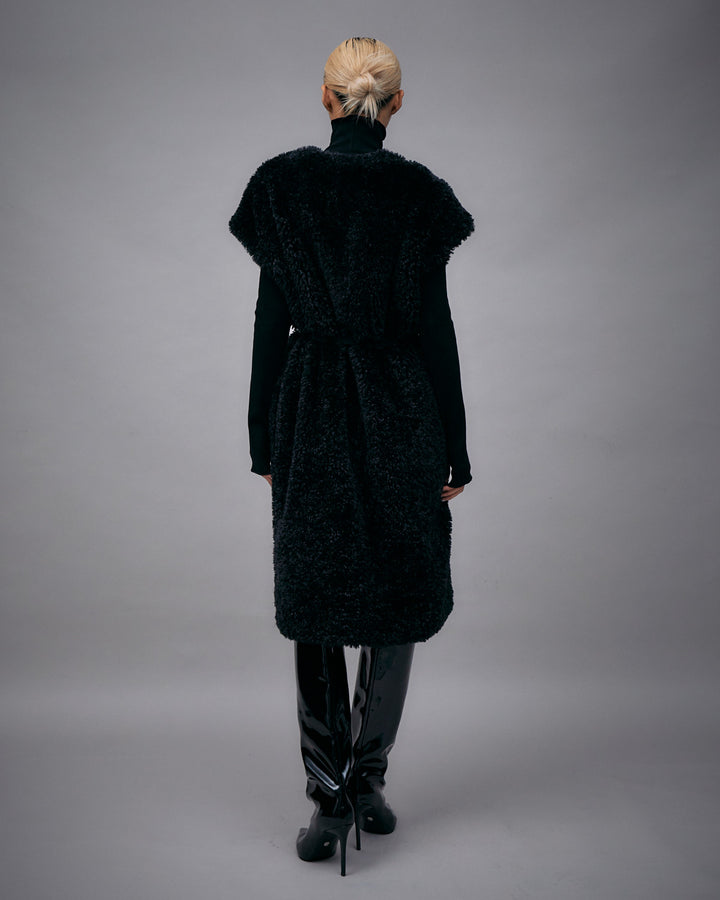 ECO SHEEP FUR LONG GILET
