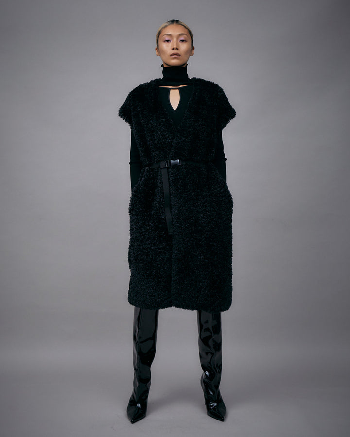 ECO SHEEP FUR LONG GILET