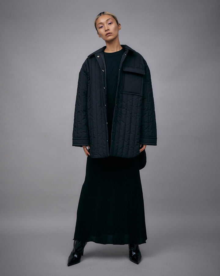 QUILTED LONG SHIRT JACKET【受注終了】