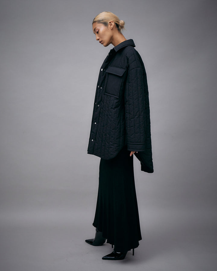 QUILTED LONG SHIRT JACKET【受注終了】