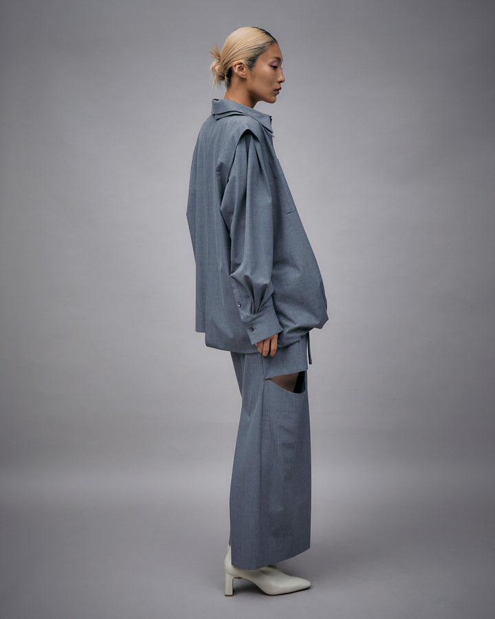 T/R LAYERED NOTCH TIGHT LONG SKIRT