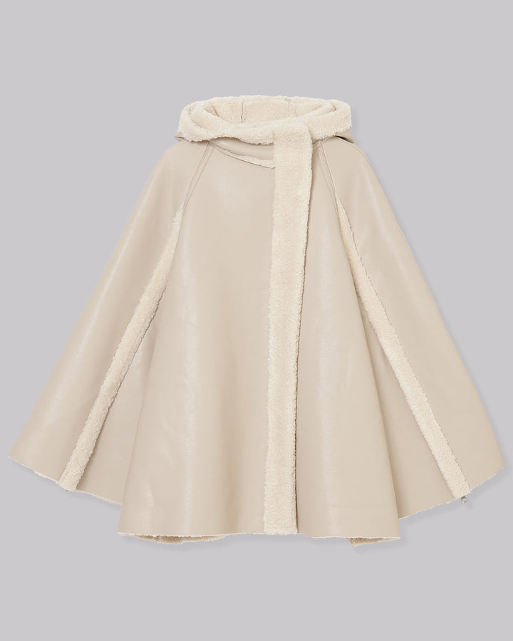 ECO MOUTON PONCHO JACKET