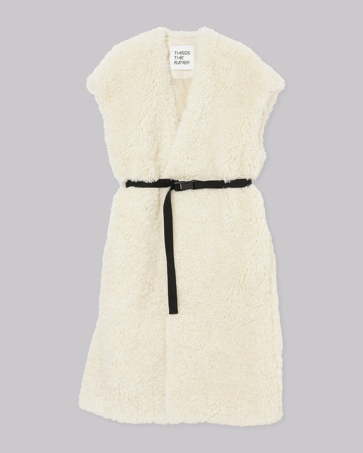 ECO SHEEP FUR LONG GILET