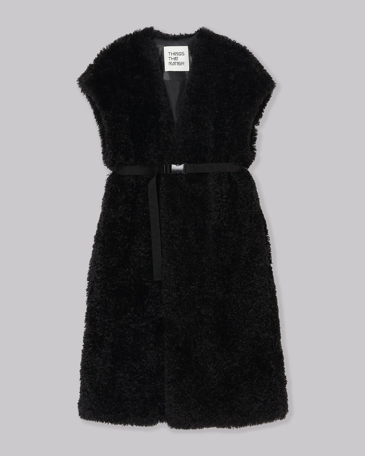 ECO SHEEP FUR LONG GILET