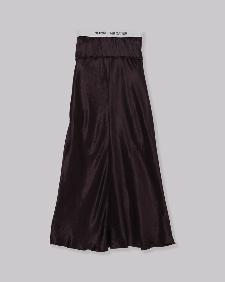 ACETATE SATIN MAXI SKIRT