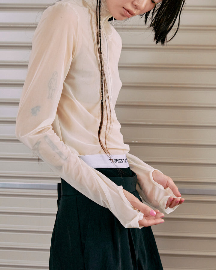 ZIPUP TULLE TOPS