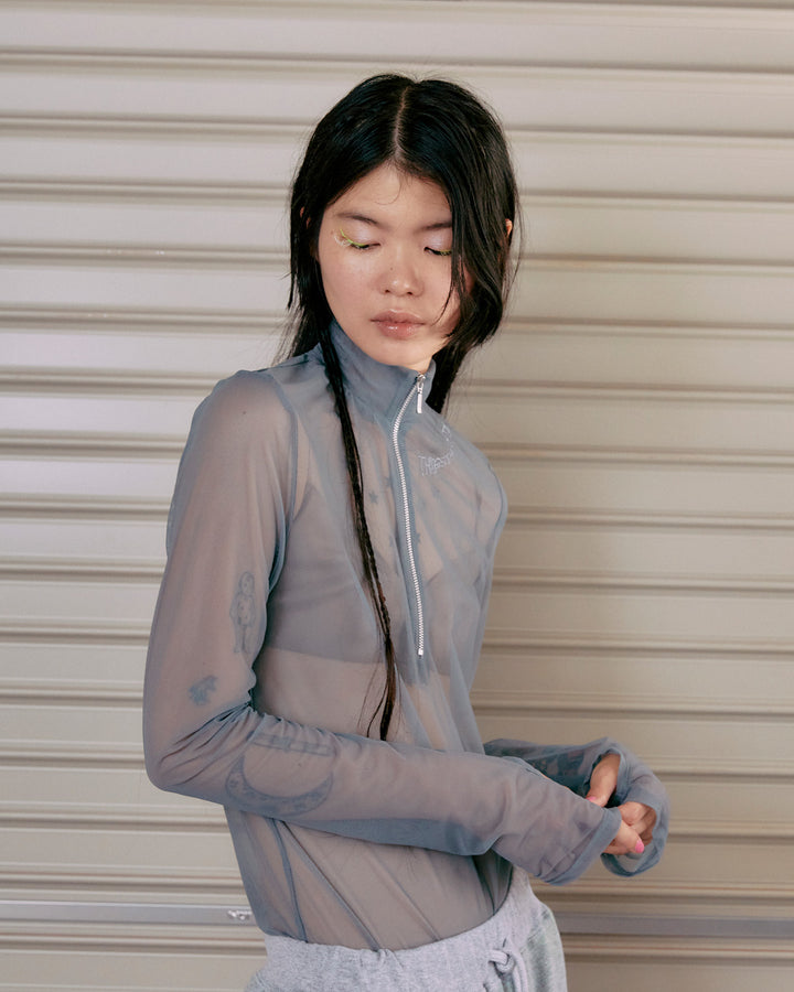ZIPUP TULLE TOPS