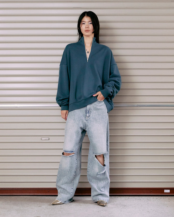ZIPUP SWEAT BIG PULLOVER