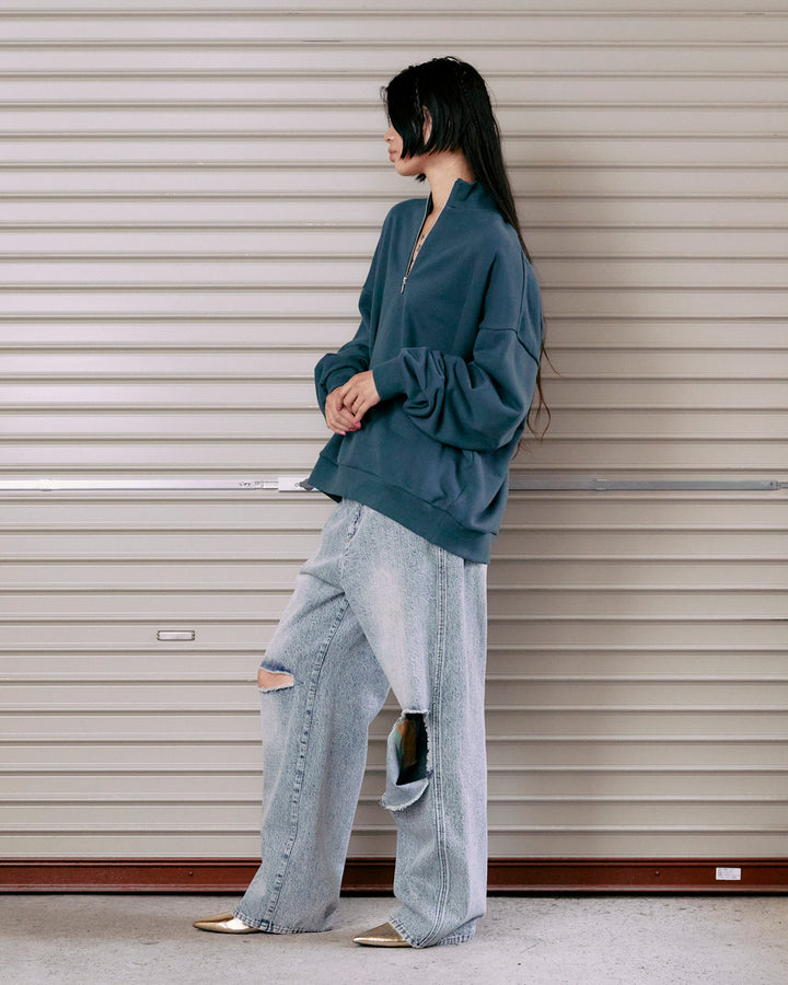 ZIPUP SWEAT BIG PULLOVER