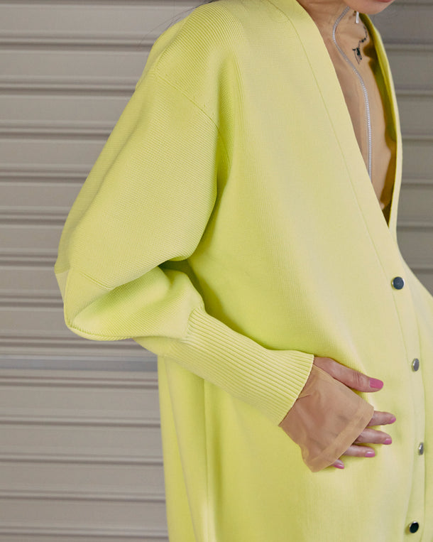 FRONT SNAP BIG KNIT CARDIGAN