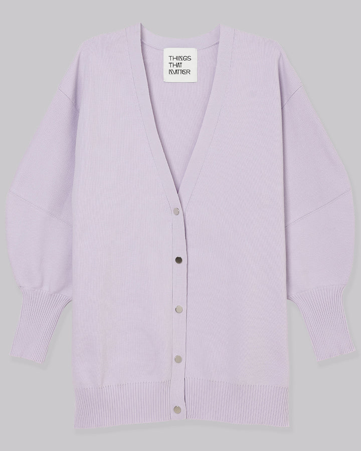 FRONT SNAP BIG KNIT CARDIGAN