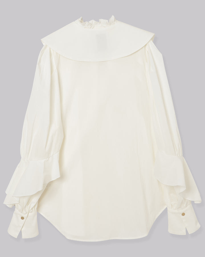 FALSE COLLAR RUFFLE BLOUSE