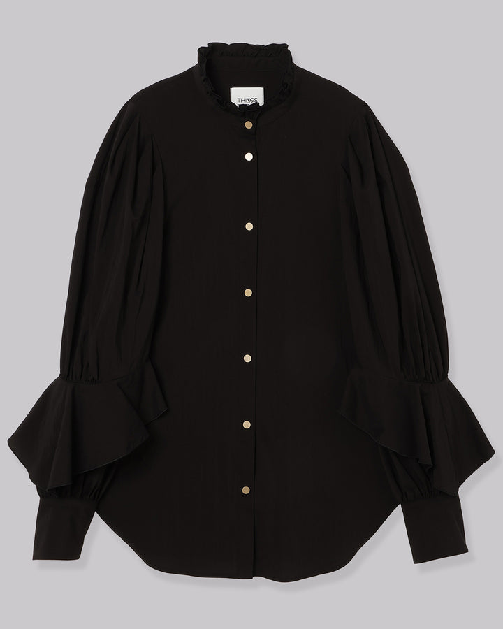 FALSE COLLAR RUFFLE BLOUSE