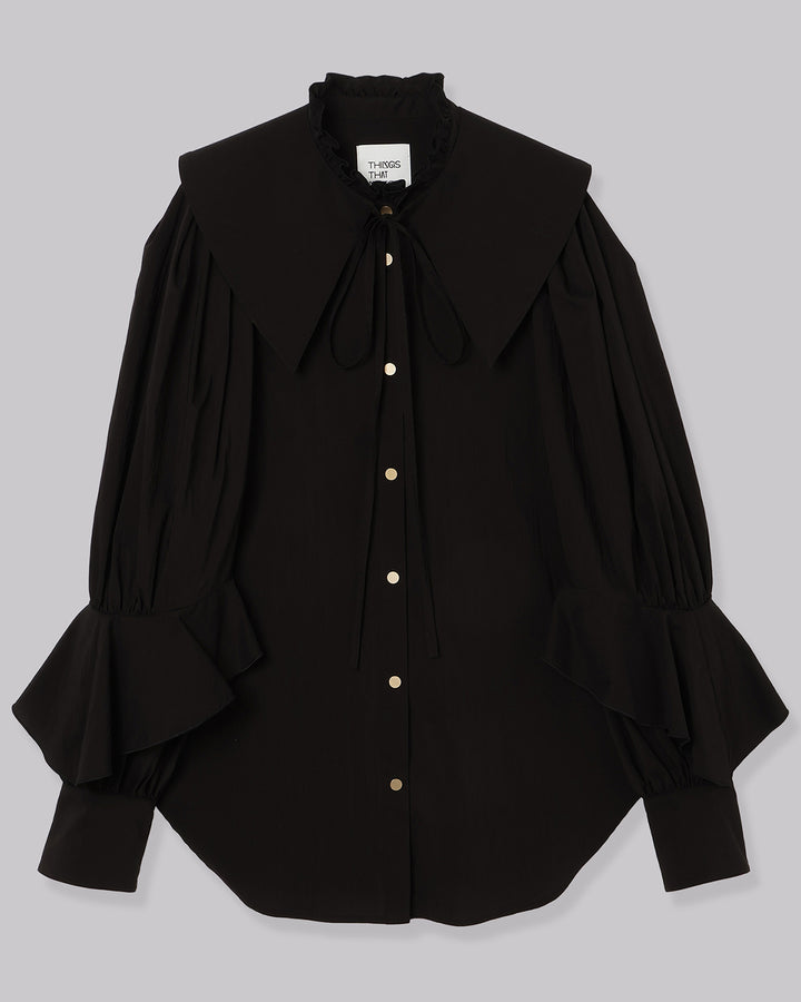 FALSE COLLAR RUFFLE BLOUSE