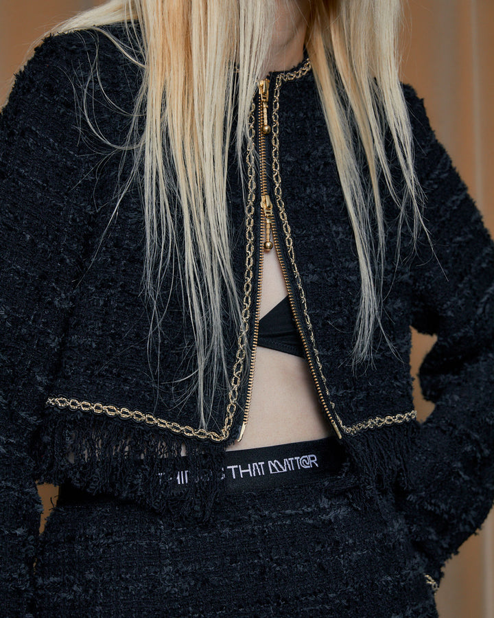 TESSILE TWEED CROPPED JACKET