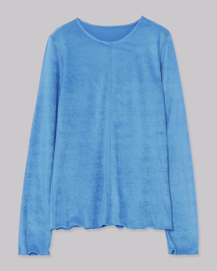 ACETATE PILE CREW NECK TOPS