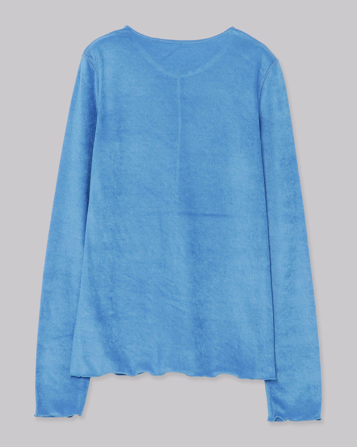 ACETATE PILE CREW NECK TOPS