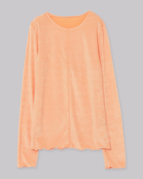 ACETATE PILE CREW NECK TOPS