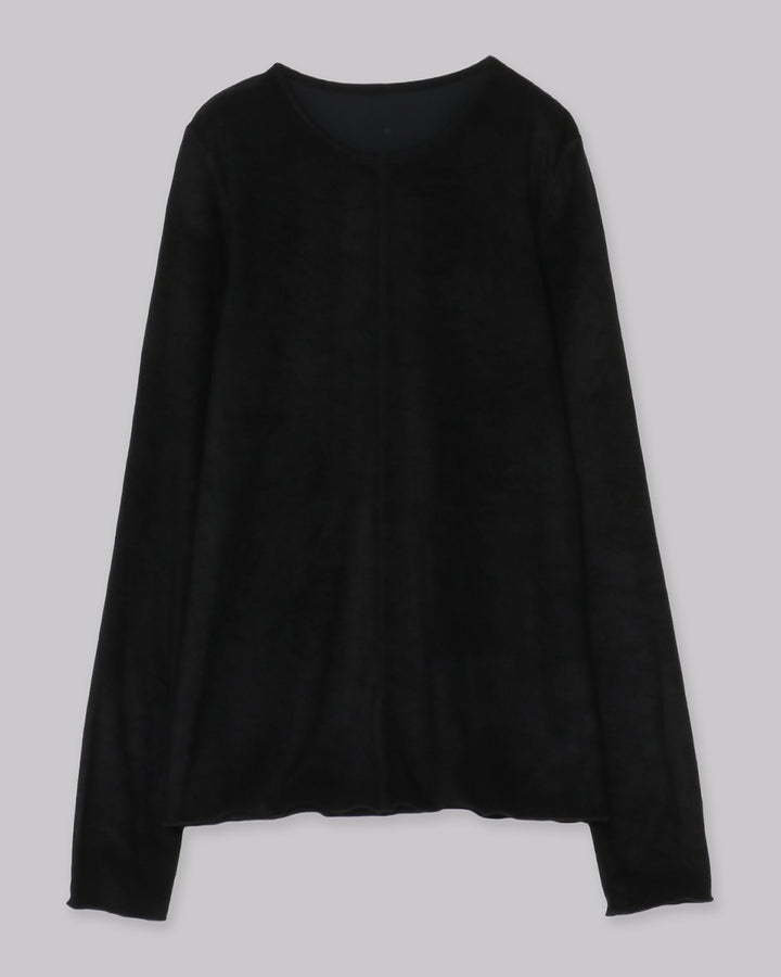 ACETATE PILE CREW NECK TOPS