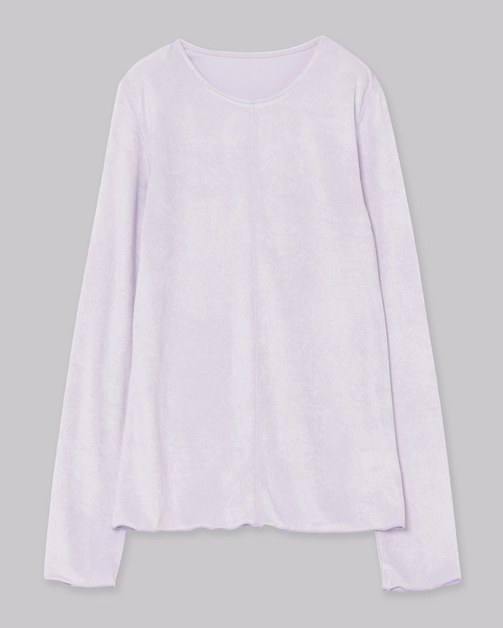 ACETATE PILE CREW NECK TOPS